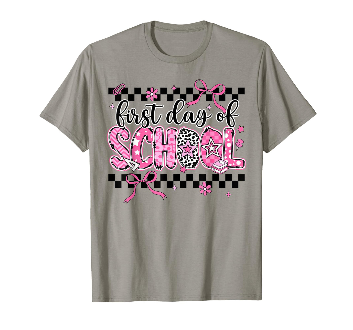 First Day Of School Coquette Bow Back To School Girls T-Shirt