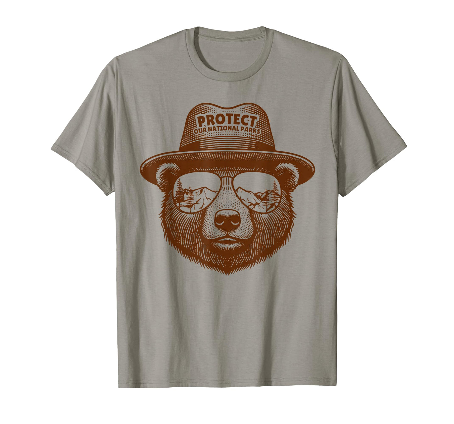 Protect Our National Parks Cool Bear Nature Lovers Retro T-Shirt