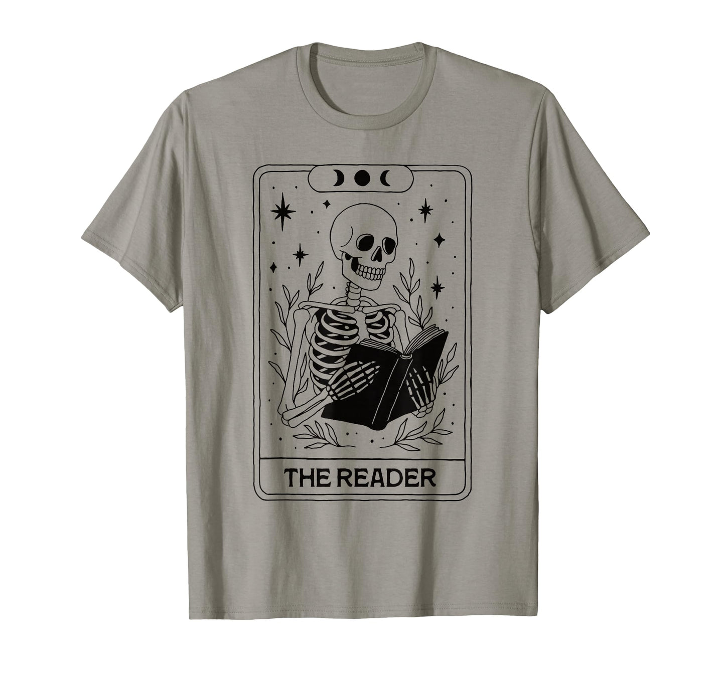 Skeleton Tarot Reader Book Lover Occult Witchy Halloween T-Shirt