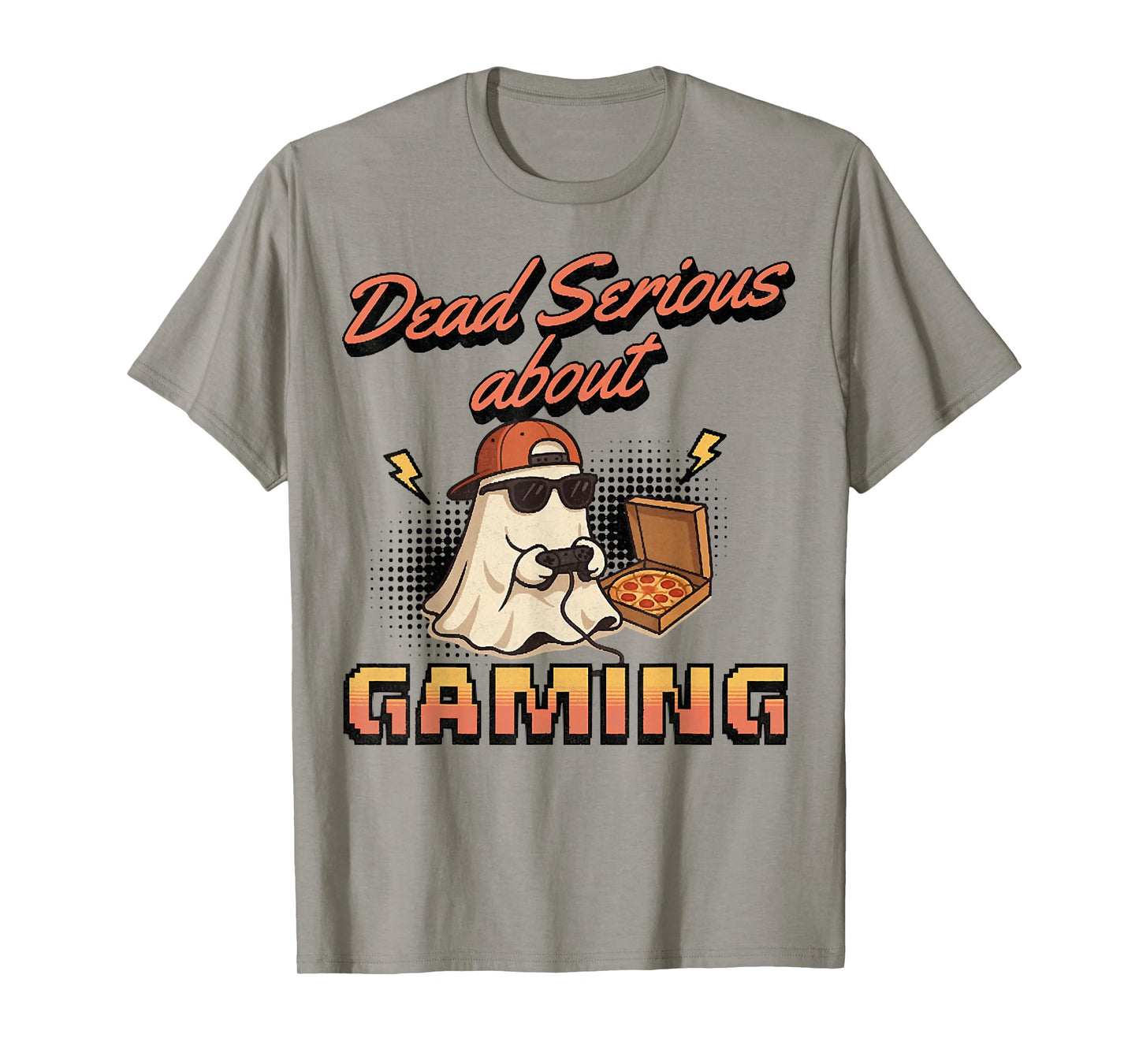Dead-Serious About Gaming, Gamer Ghost, Gaming Halloween T-Shirt