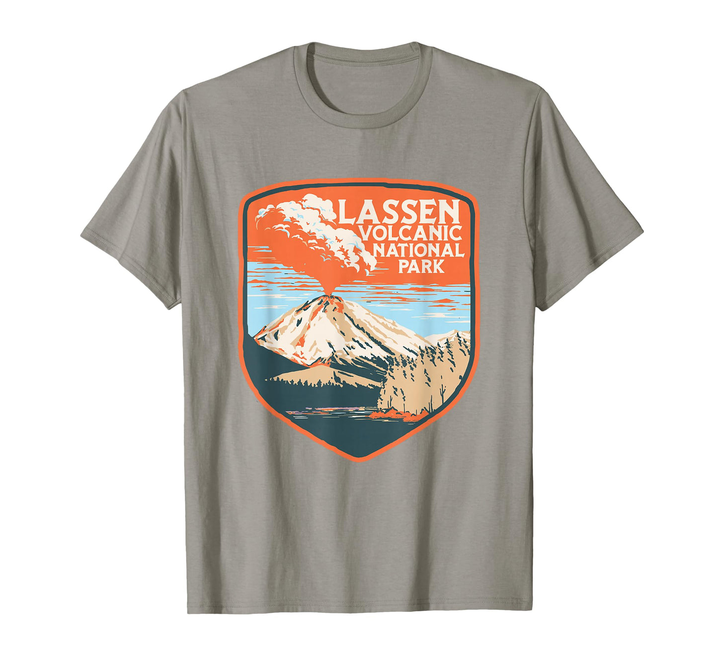 Lassen Volcanic National Park Retro Volcano Graphic T-Shirt