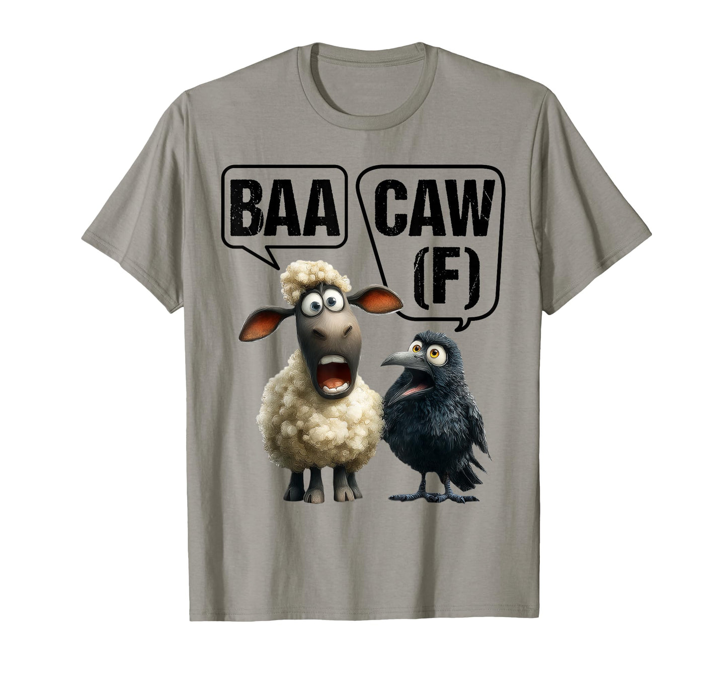 Funny Back Off Shirt β Sheep Baa + Crow Caw Pun Tee Gift T-Shirt