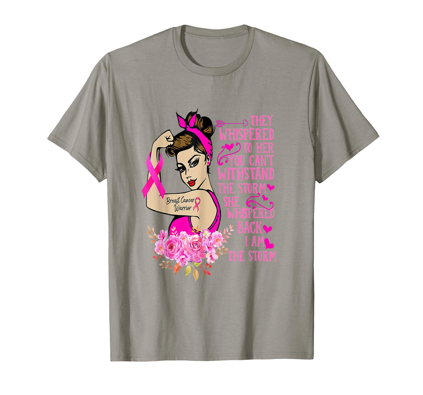I'm The Storm Strong Women Breast Cancer Warrior Pink Ribbon T-Shirt