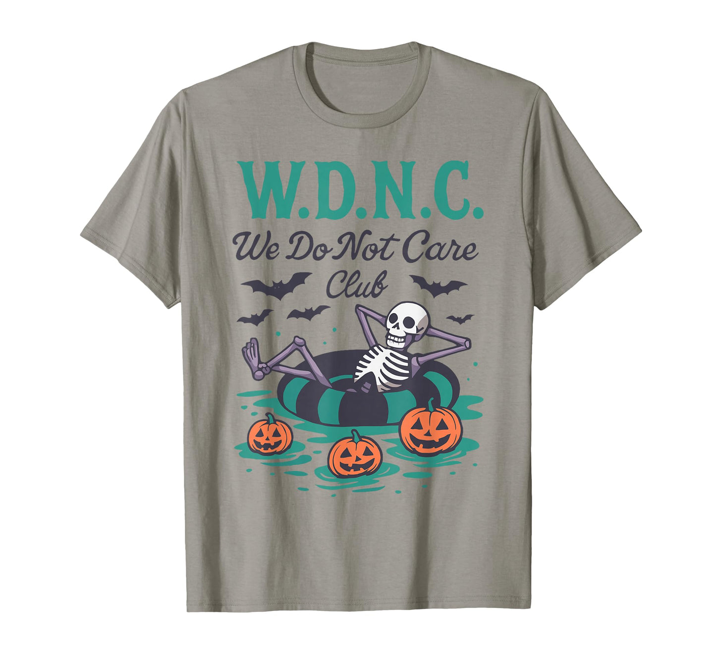We Do Not Care WDNC Skeleton Float Summer Halloween T-Shirt