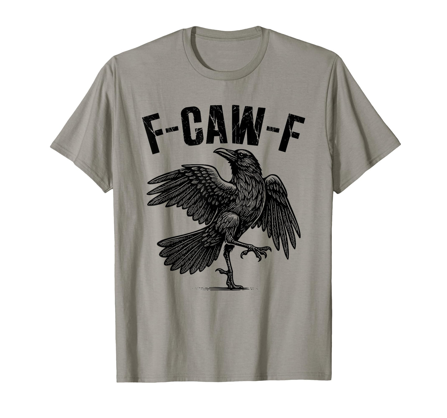 F-Caw-F Black Crow Funny Black Bird Crow Halloween Graphic T-Shirt