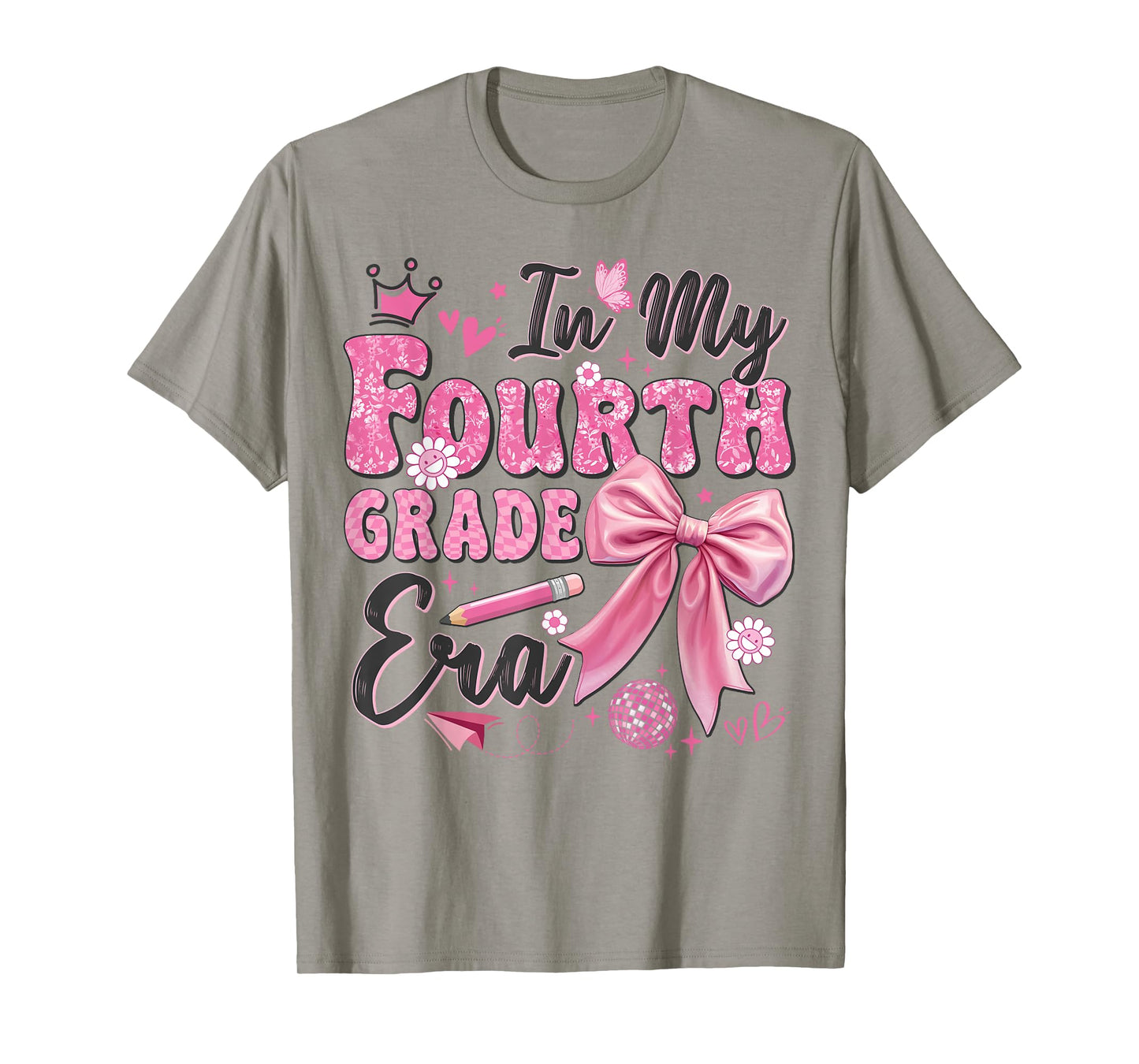In My Fourth Grade Era Coquette Back To School Teacher Girl T-Shirt