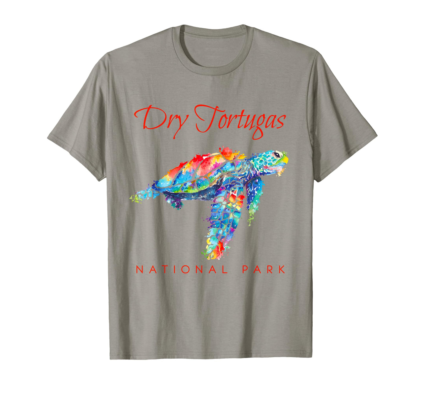 Dry Tortugas National Park Watercolor Sea Turtle T-Shirt