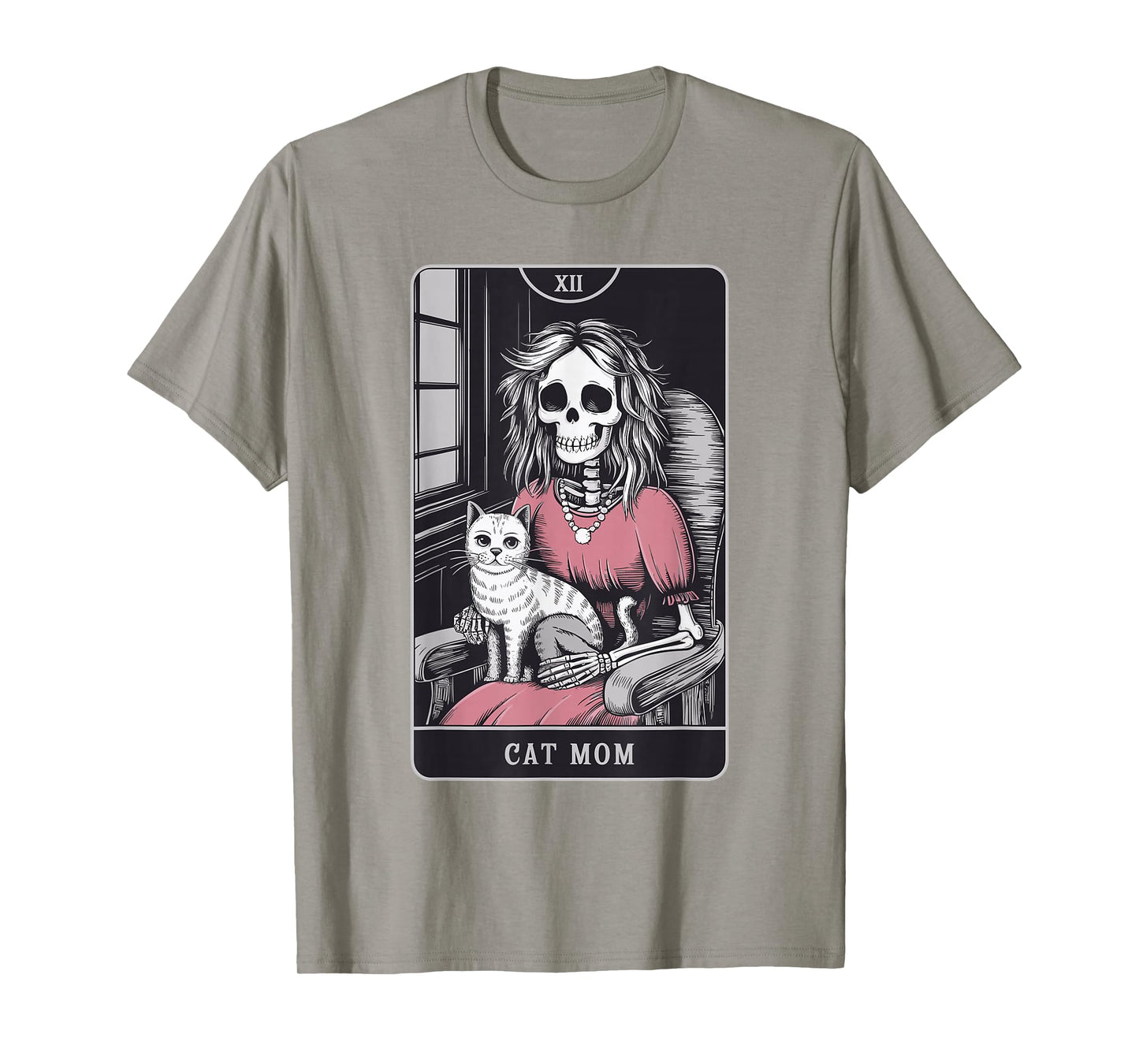 The Cat Mom Tarot Skeleton Witchy T-Shirt