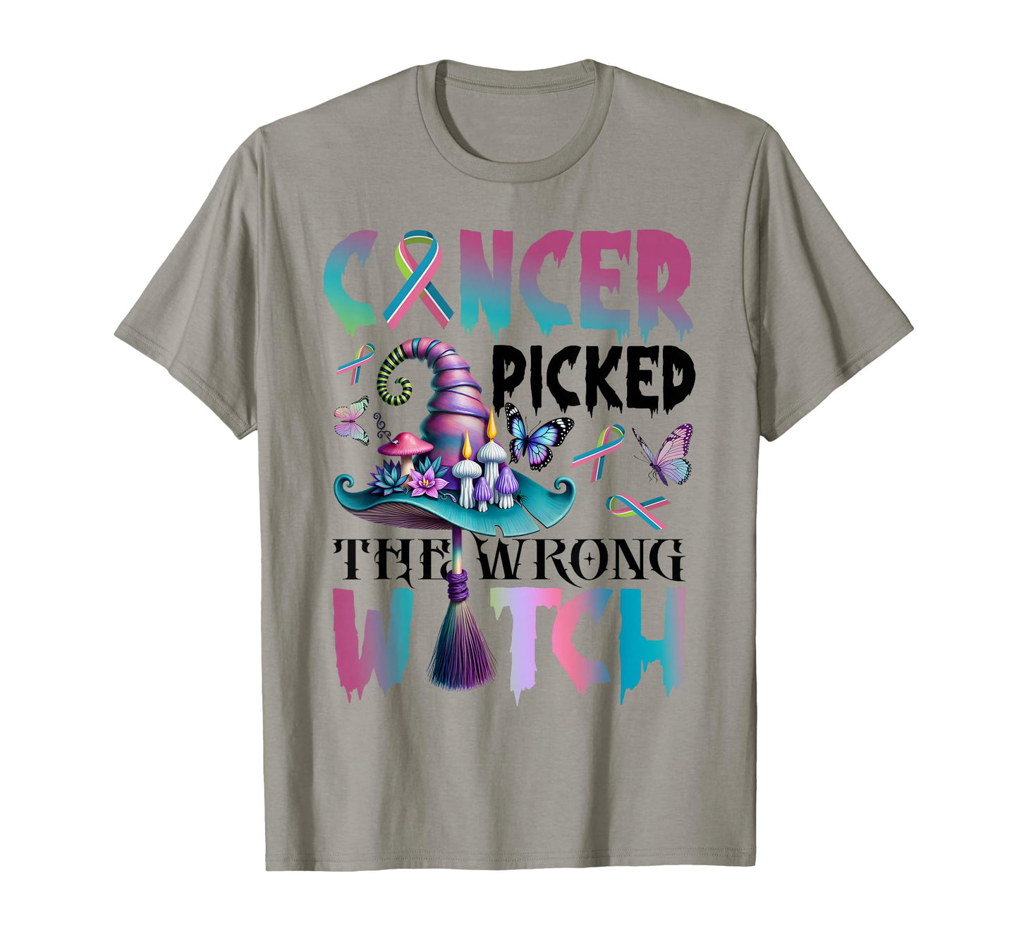 Pick The Wrong Witch Halloween Metastatic Breast Cancer T-Shirt
