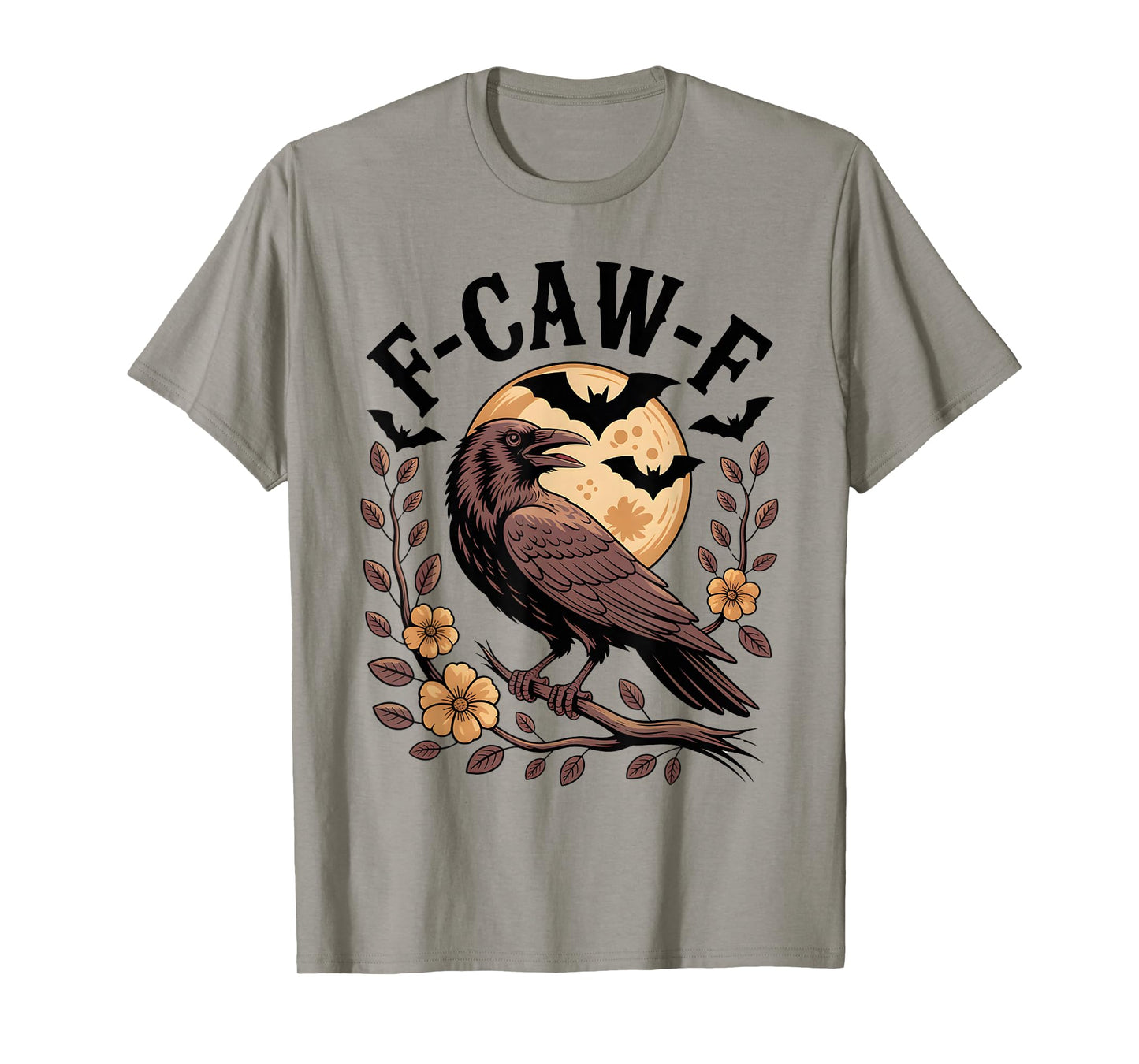 Funny F-Caw-F Gothic Crow Humor Expression Halloween T-Shirt