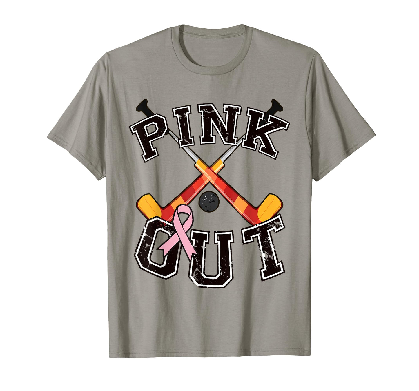 Pink Out Field Hockey Team Breast Cancer Awareness Month T-Shirt