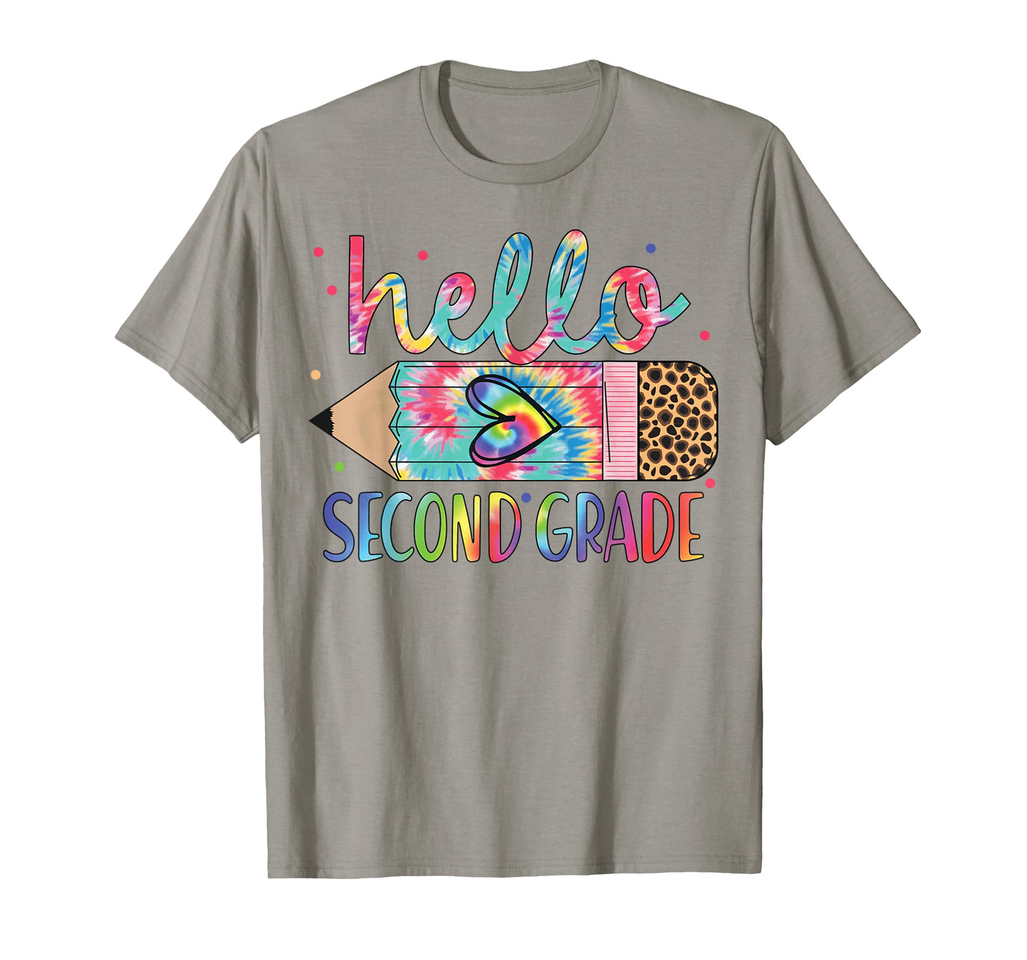Hello Second Grade Pencil Tie Dye Back To School 2nd Grade T-Shirt