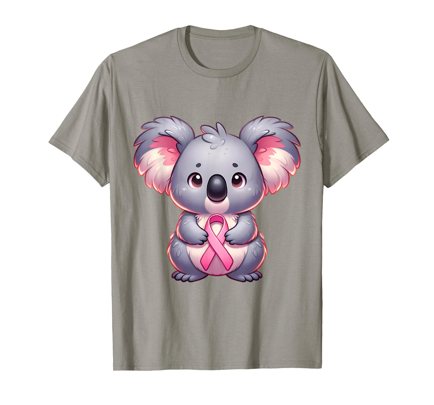 Breast Cancer Awareness Cute Koala Pink Ribbon Animal T-Shirt