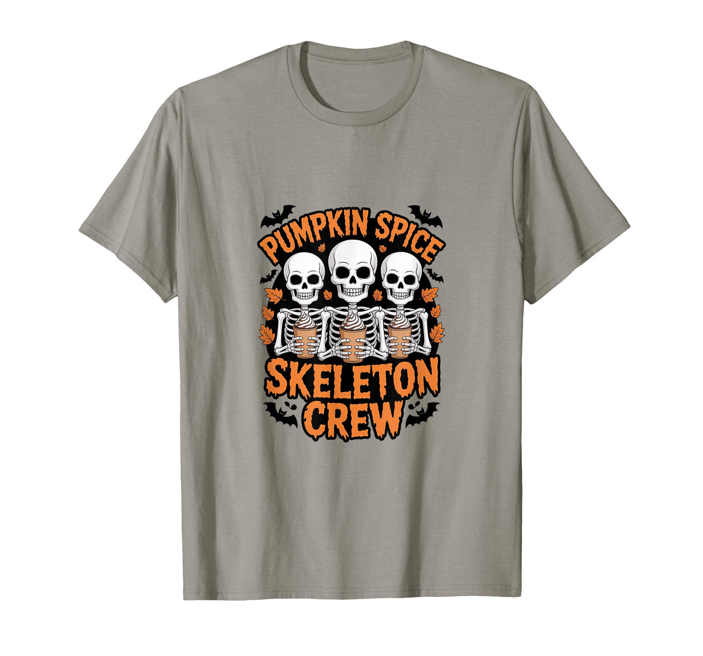 Pumpkin Spice Skeleton Crew Fall Season Funny Coffee T-Shirt