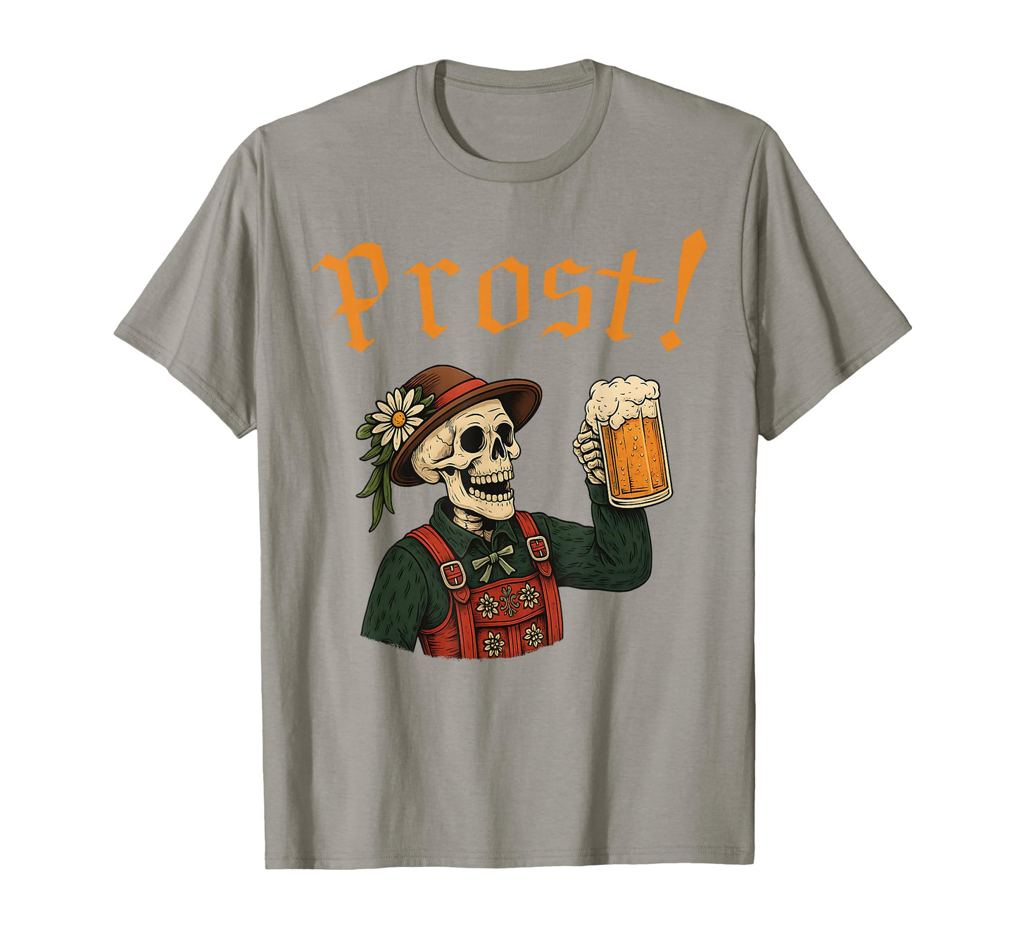 Oktoberfest Skeleton Prost German Beer Festival Men Women T-Shirt