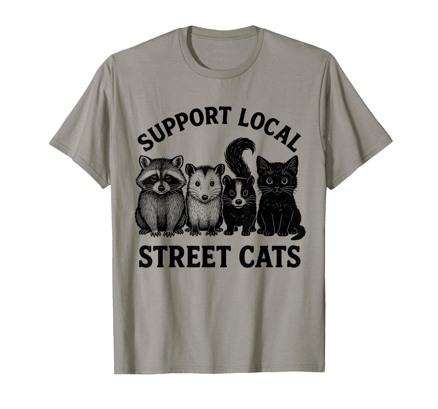 Support Local Street Cats Team Trash Opossum Raccoon Rat T-Shirt