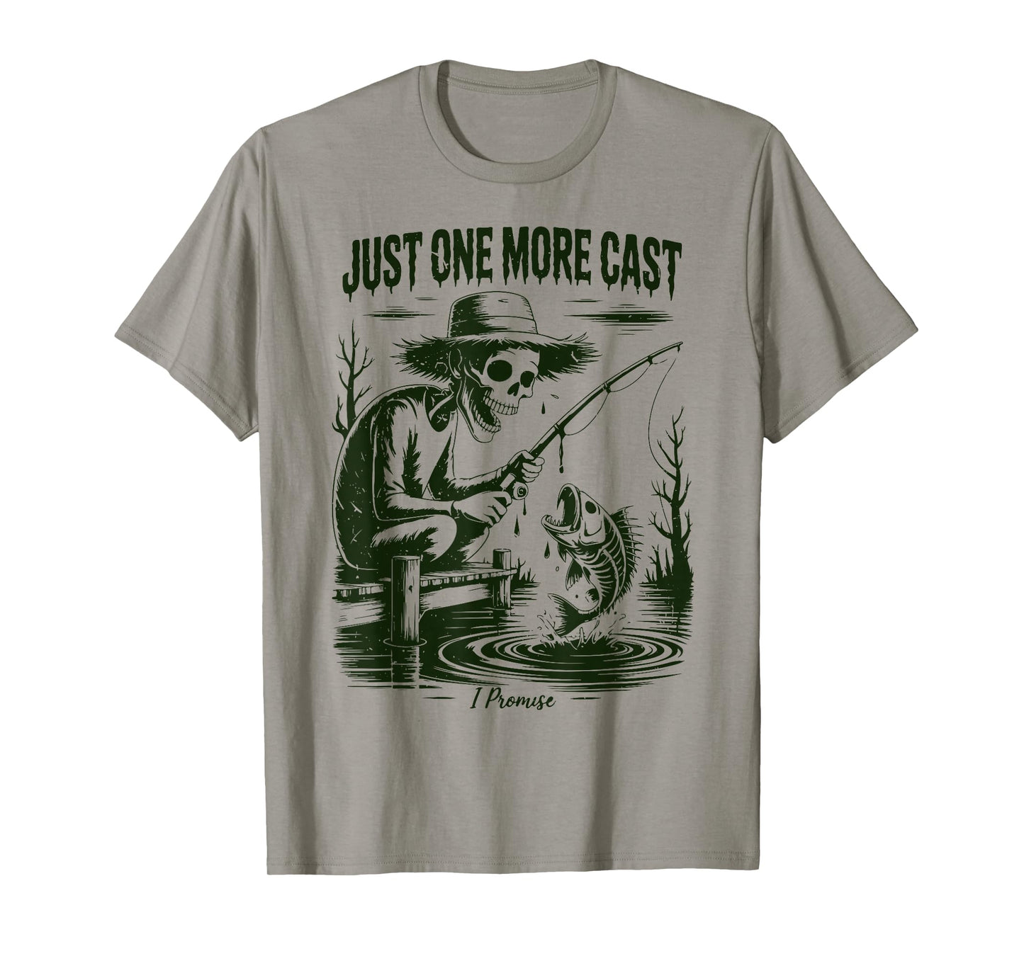 Just One More Cast Skeleton Fishing Halloween Best Fisherman T-Shirt