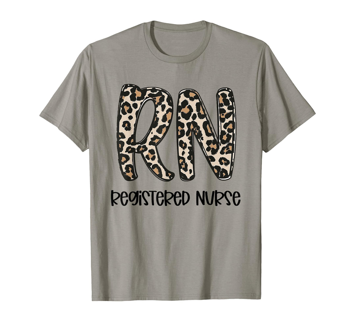 Women Registered Nurse - RN Nursing Leopard Print Nurse Day T-Shirt