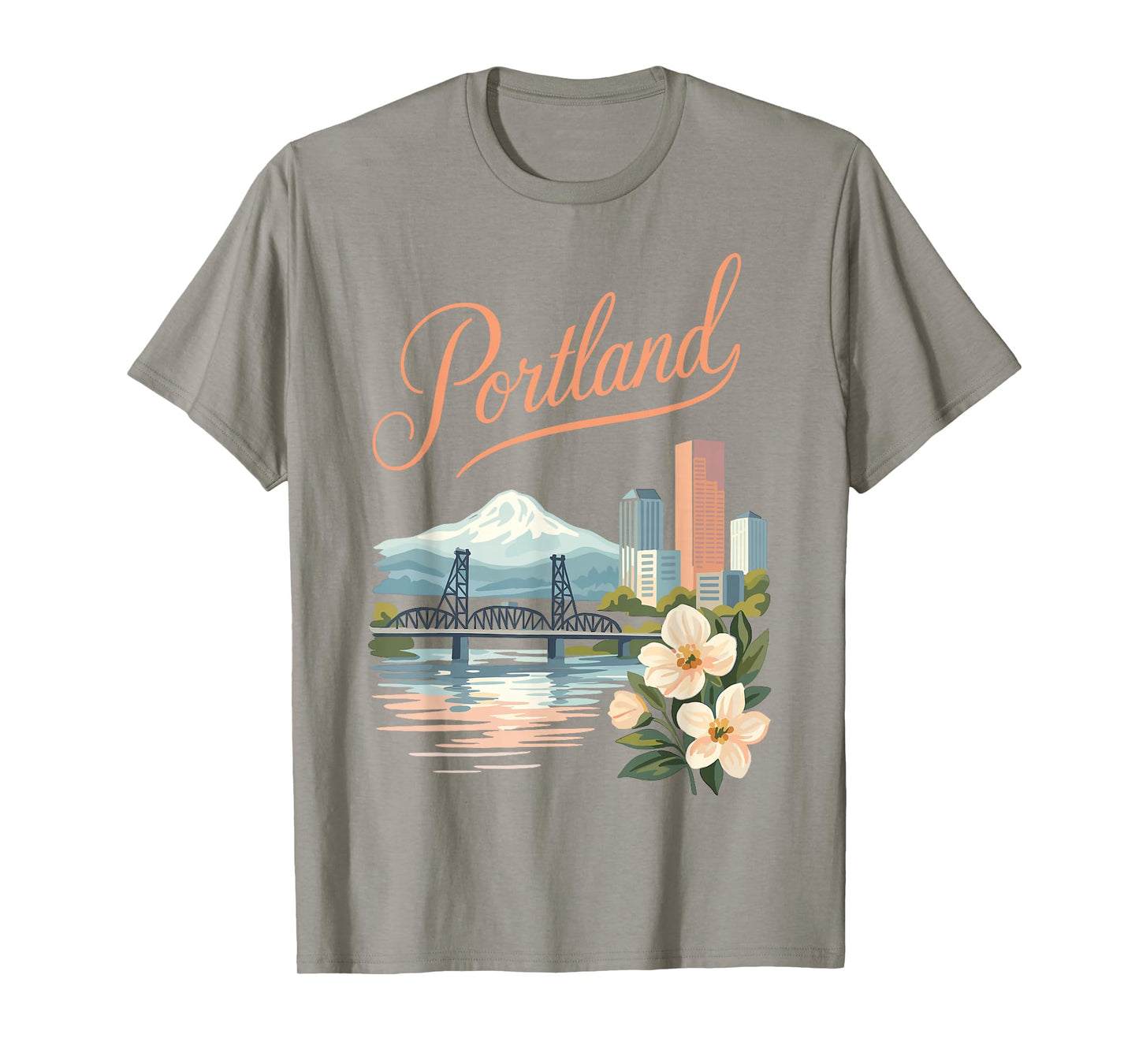 Portland Oregon City Skyline Pacific Northwest Graphic T-Shirt