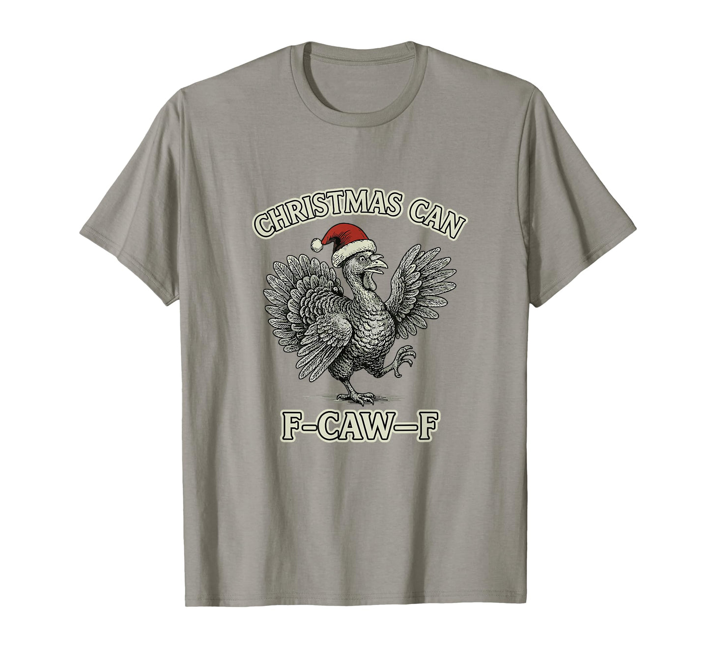 Funny Anti Christmas Turkey F-Caw-F Vintage T-Shirt