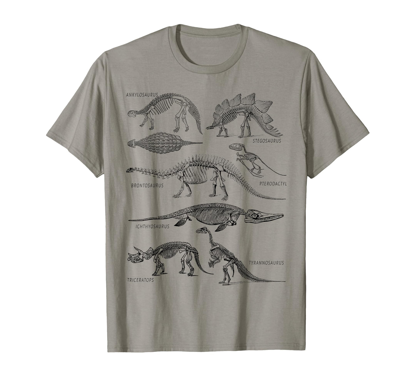 Dinosaur Skeleton Clothing Dino Vintage Paleontology Alt Art T-Shirt