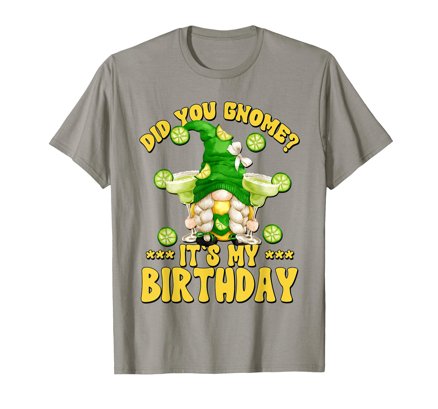 Drinking Margarita Birthday Party Gnome For Vacation Ladies T-Shirt