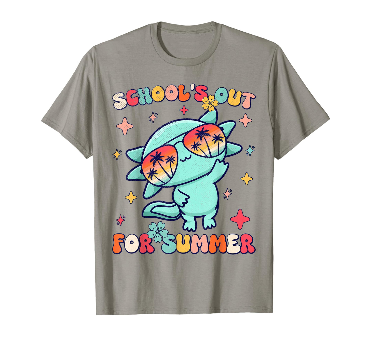School's Out For Summer Teacher Axolotl Last Day Of School T-Shirt