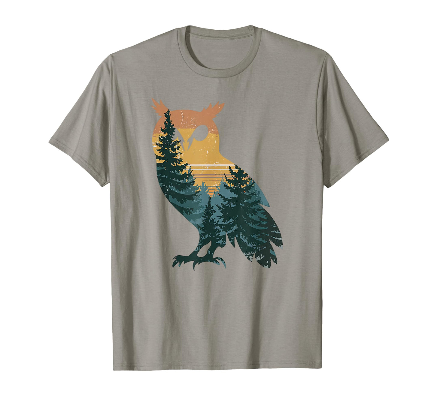 Owl Hunting Hiking Outdoor Camping Forest Men Women Owl T-Shirt