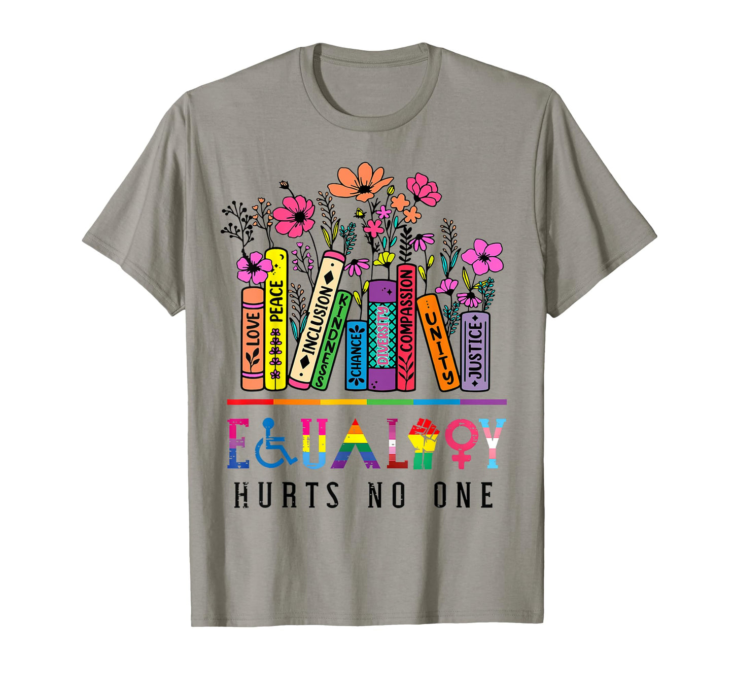 Equality Hurts No One Shirt Rainbow LGBTQ Gay Pride Month T-Shirt