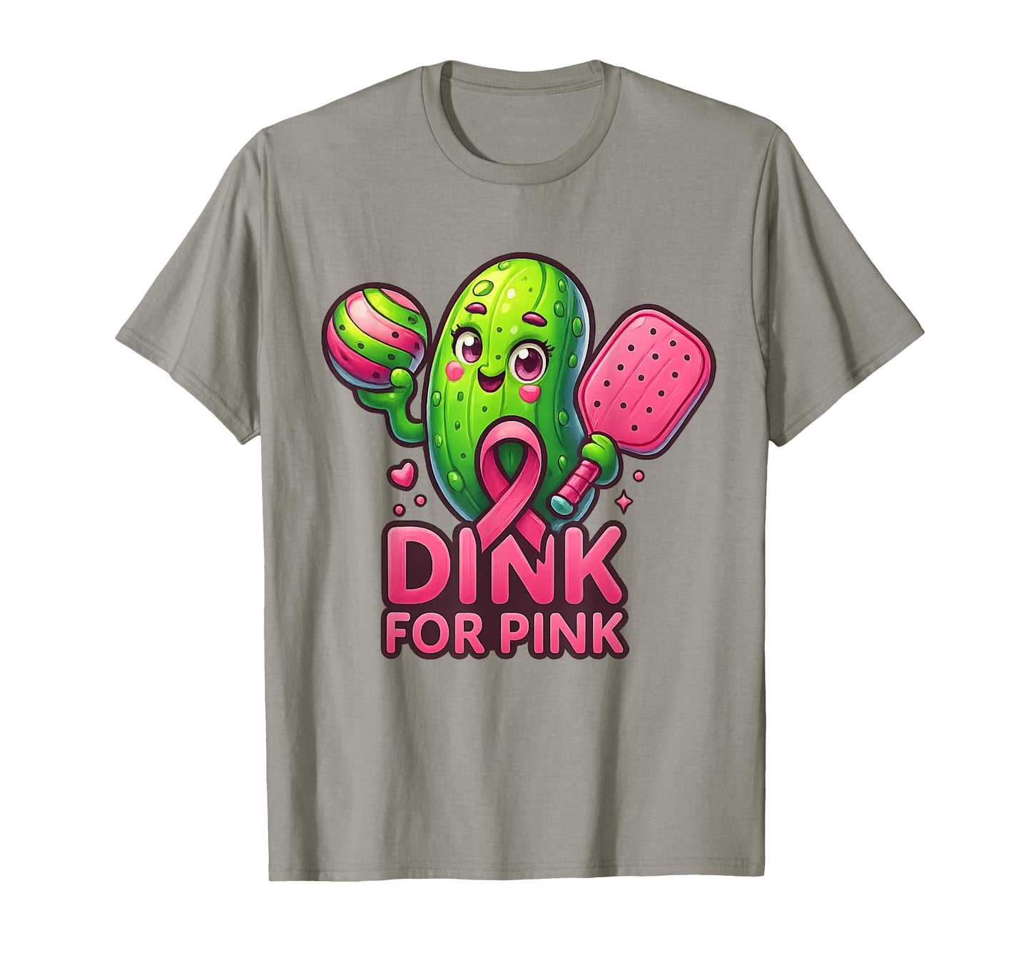 Funny Dink for Pink Breast Cancer Awareness Pickleball T-Shirt