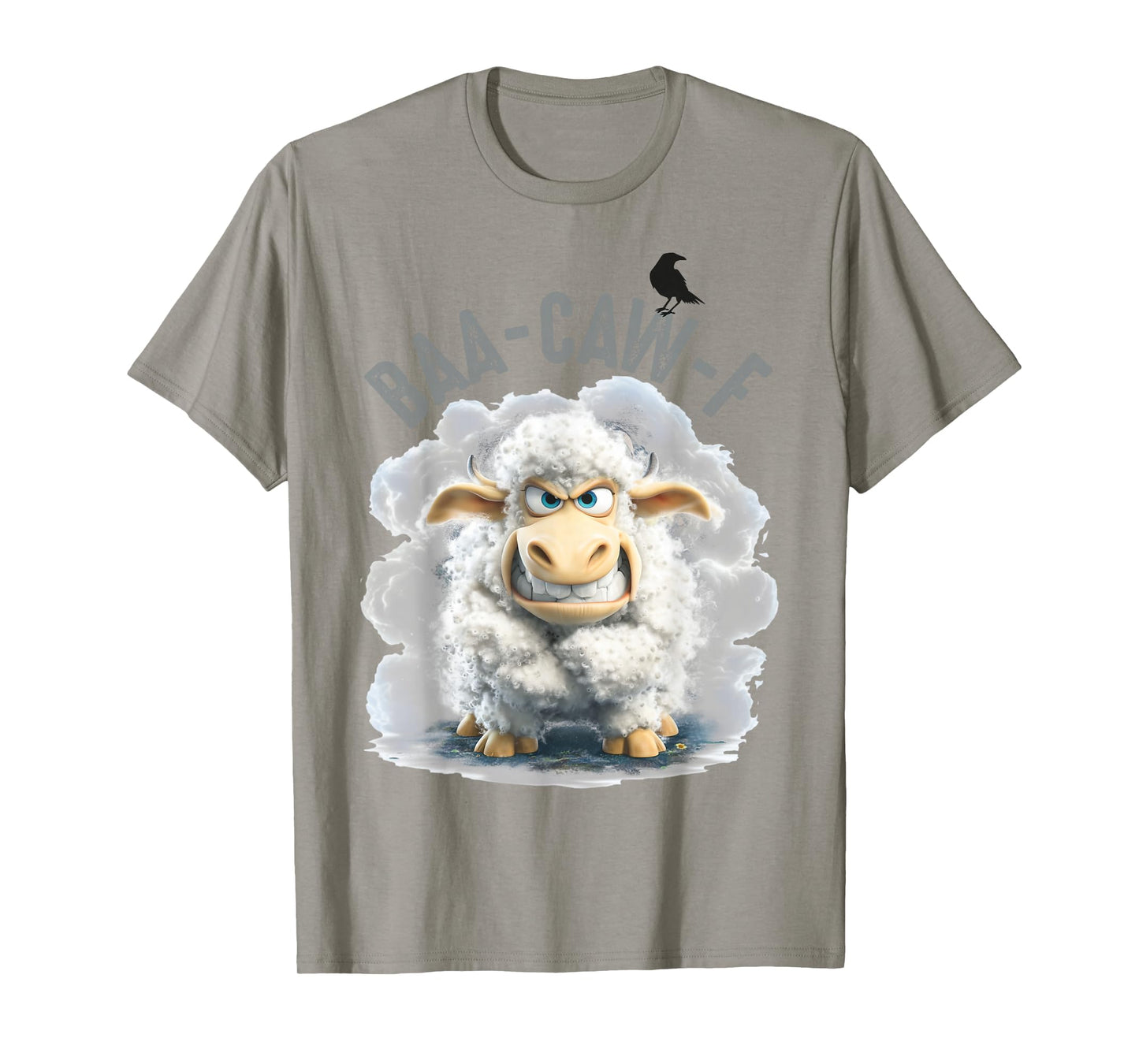 Funny Back Off β Sheep Baa + Crow Caw Pun for Introverts T-Shirt