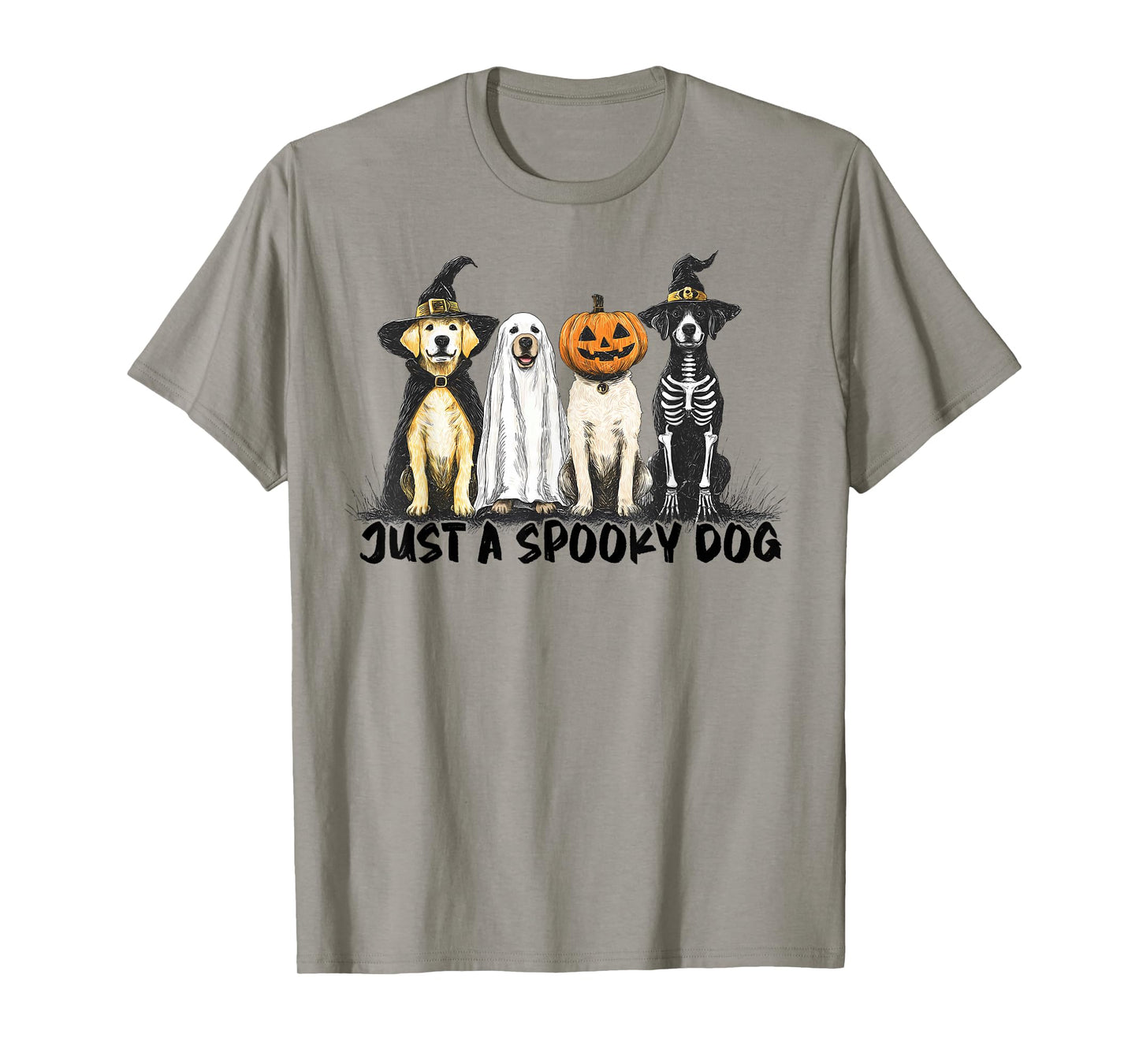 Just A Spooky Dog Halloween Dog Men Women T-Shirt