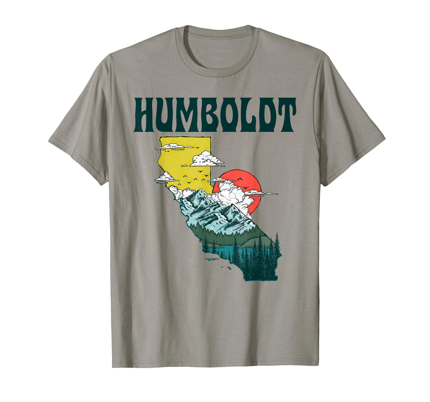Humboldt California Outdoors Nature & Mountains Vintage Art T-Shirt