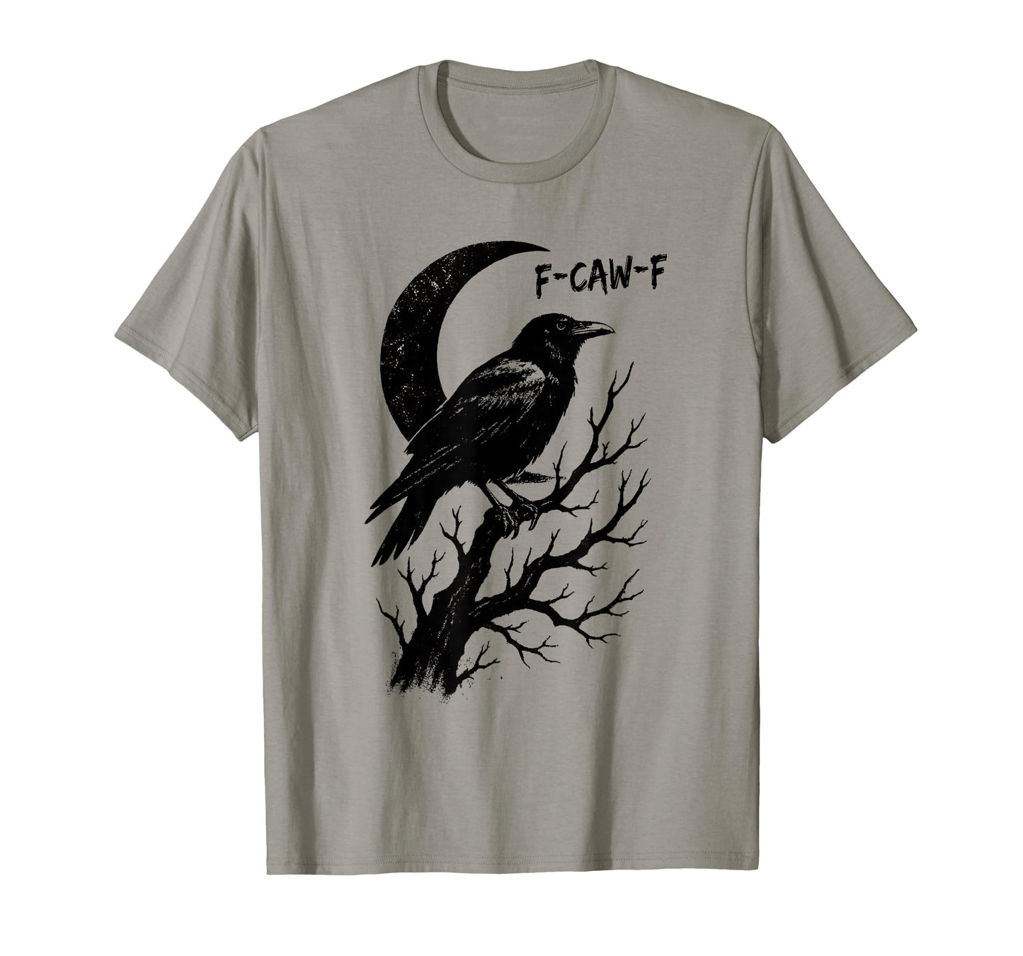 Stencil Graffiti Spray Street Art Raven Crow Moon F-CAW-F T-Shirt