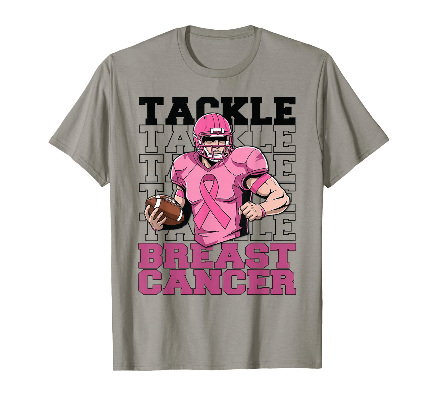 Tackle Breast Cancer Awareness American Football Women Kids T-Shirt