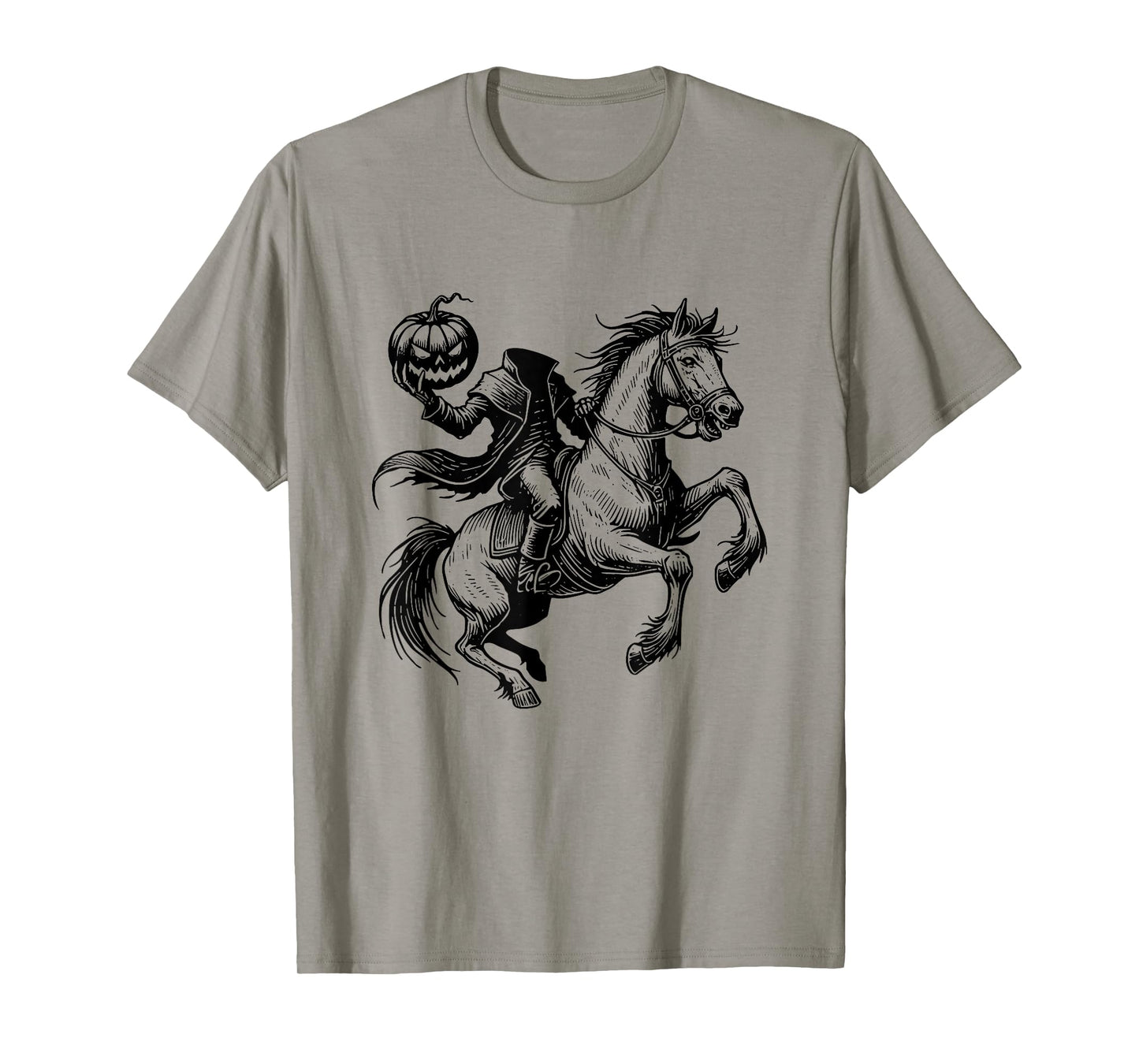 Headless Horseman Halloween Pumpkin Spooky Jack O Lantern T-Shirt