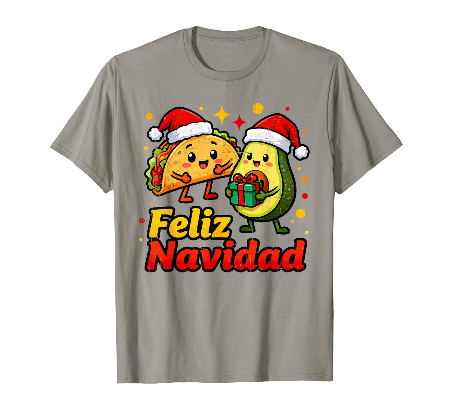Feliz Navidad Avocado Tacos Mexican Xmas Family Matching T-Shirt