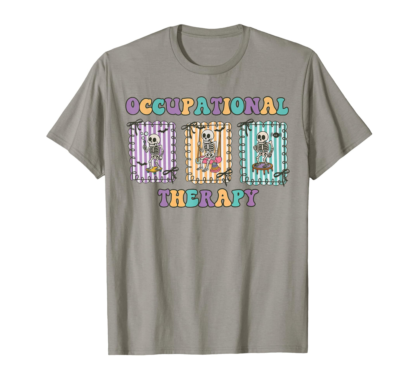 Halloween Occupational Therapy OT Skeleton Coquette T-Shirt