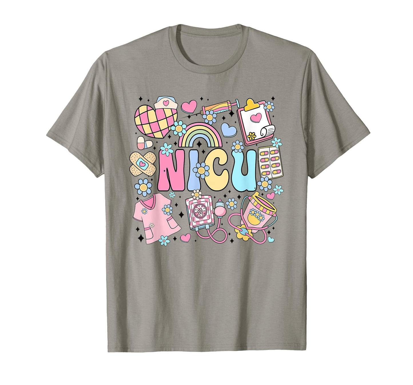 NICU Nurse Stuff Retro Neonatal Intensive Care Unit Nursing T-Shirt