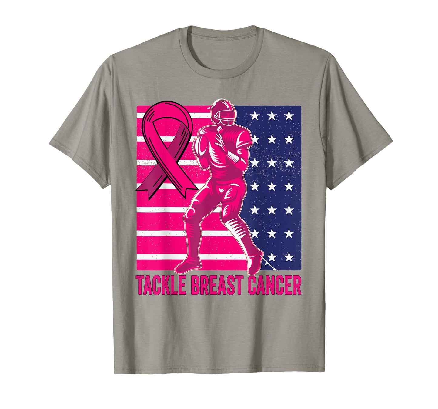 Tackle Breast Cancer Awareness Football Breast Cancer T-Shirt