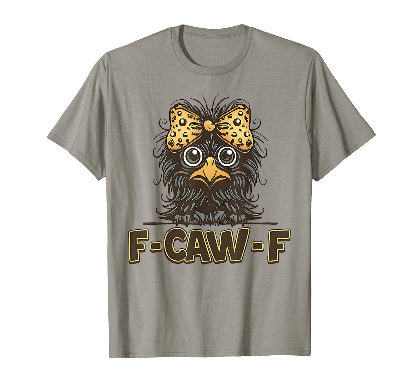F-Caw-F Black Crow Pun Funny Bird Cawing Grunge Halloween T-Shirt
