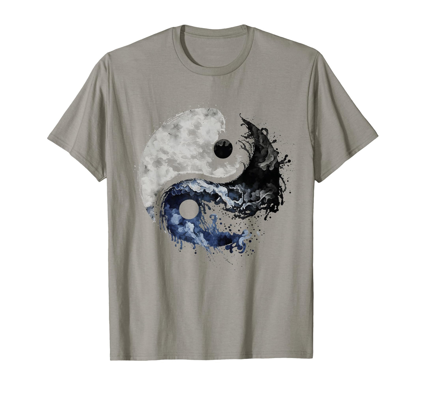 Ying Yang Balance Meditation Water Color Tai Chi Flow State T-Shirt