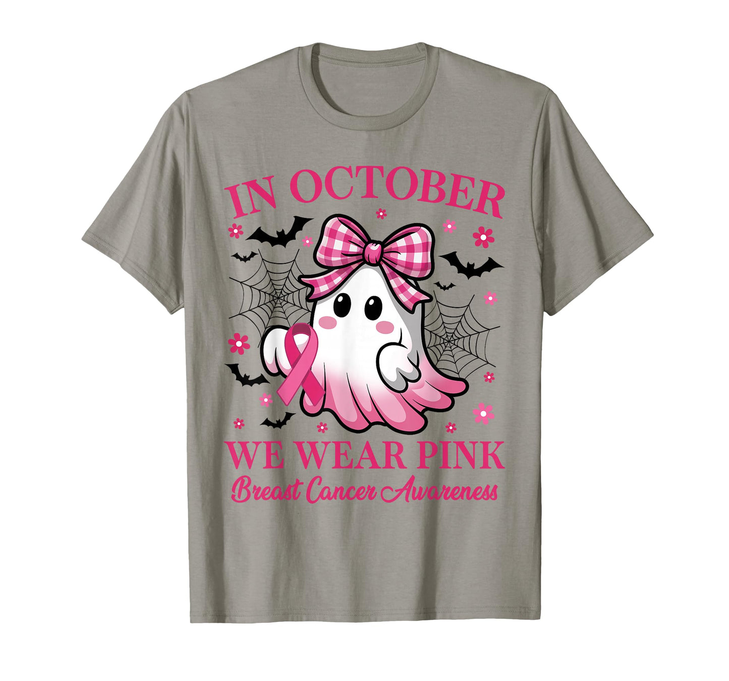 in October We Wear Pink Breast Cancer Awareness T-Shirt