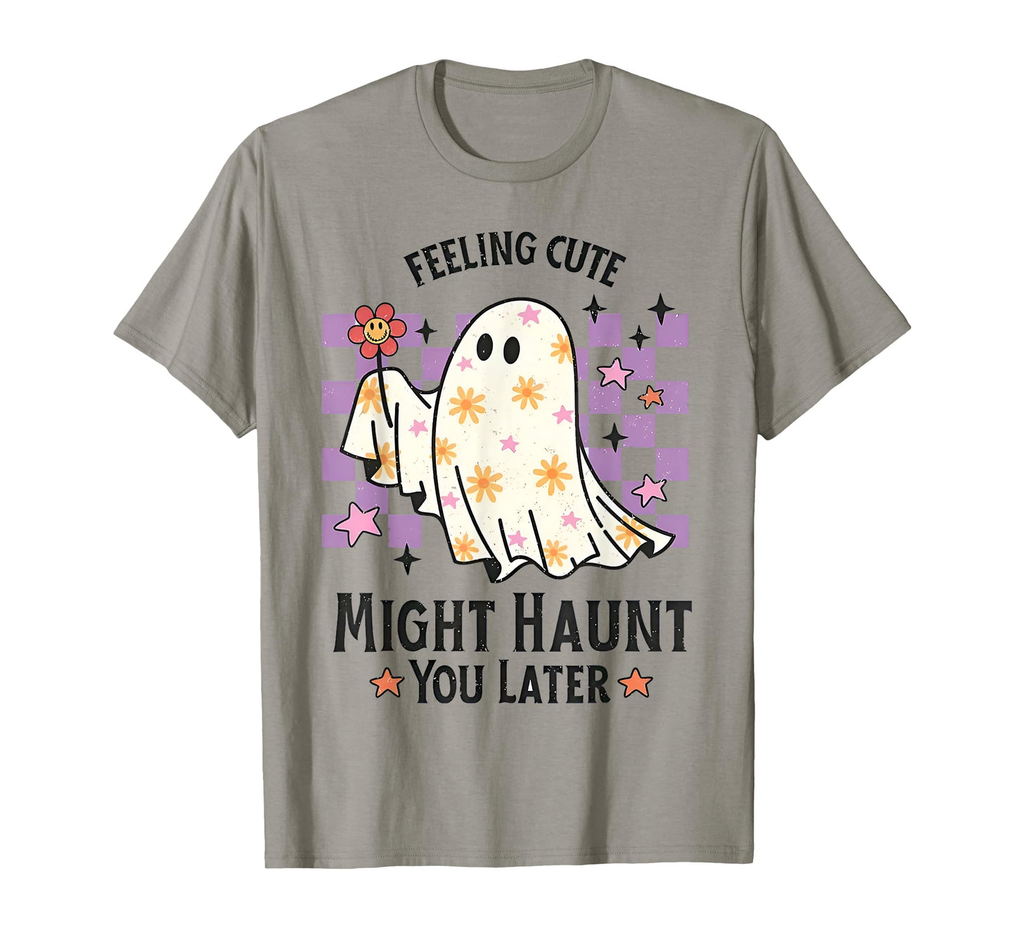 Feeling Cute Might Haunt You Later Halloween Pumpkin T-Shirt