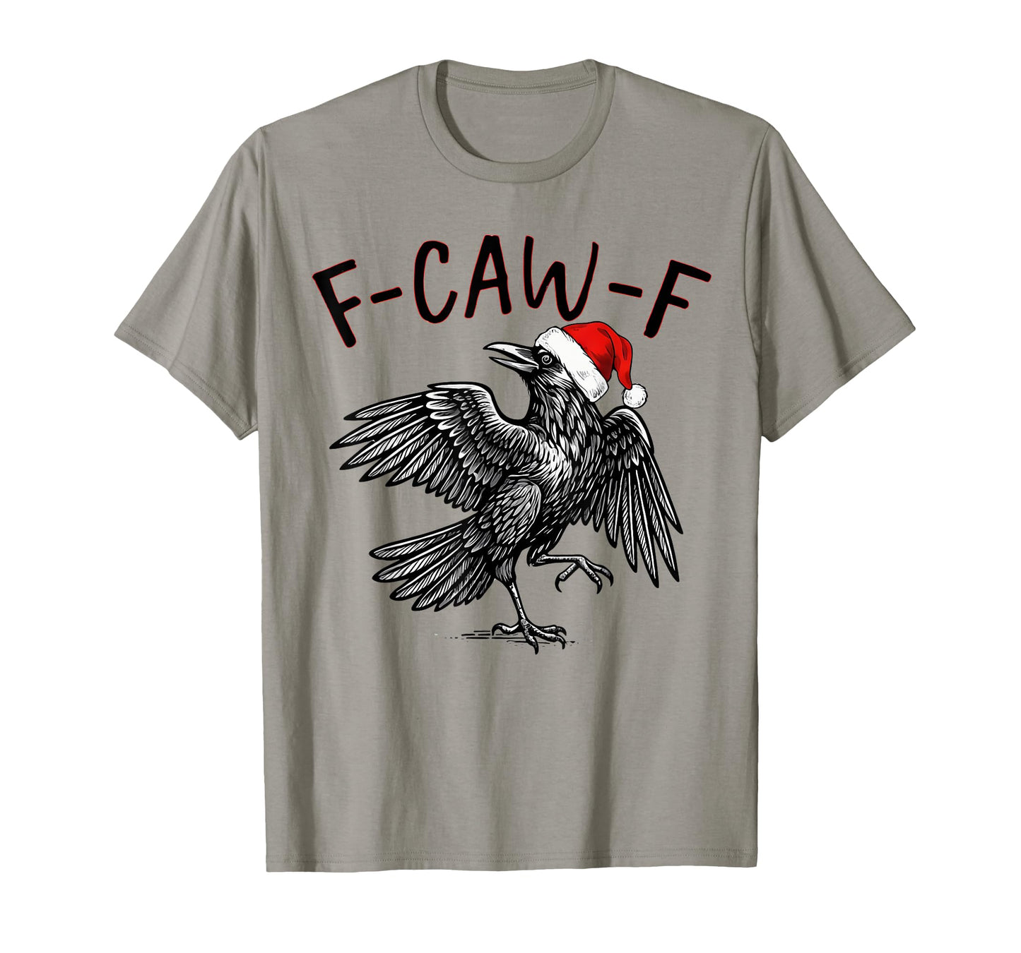 F-Caw-F Black Crow Bird Retro Vintage Christmas T-Shirt