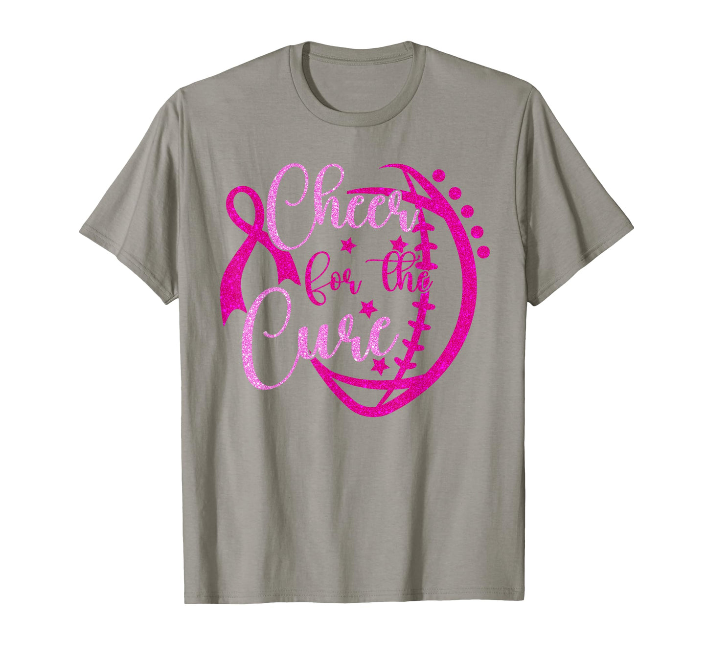 Breast Cancer Awareness Cheer for The Cure Football T-Shirt
