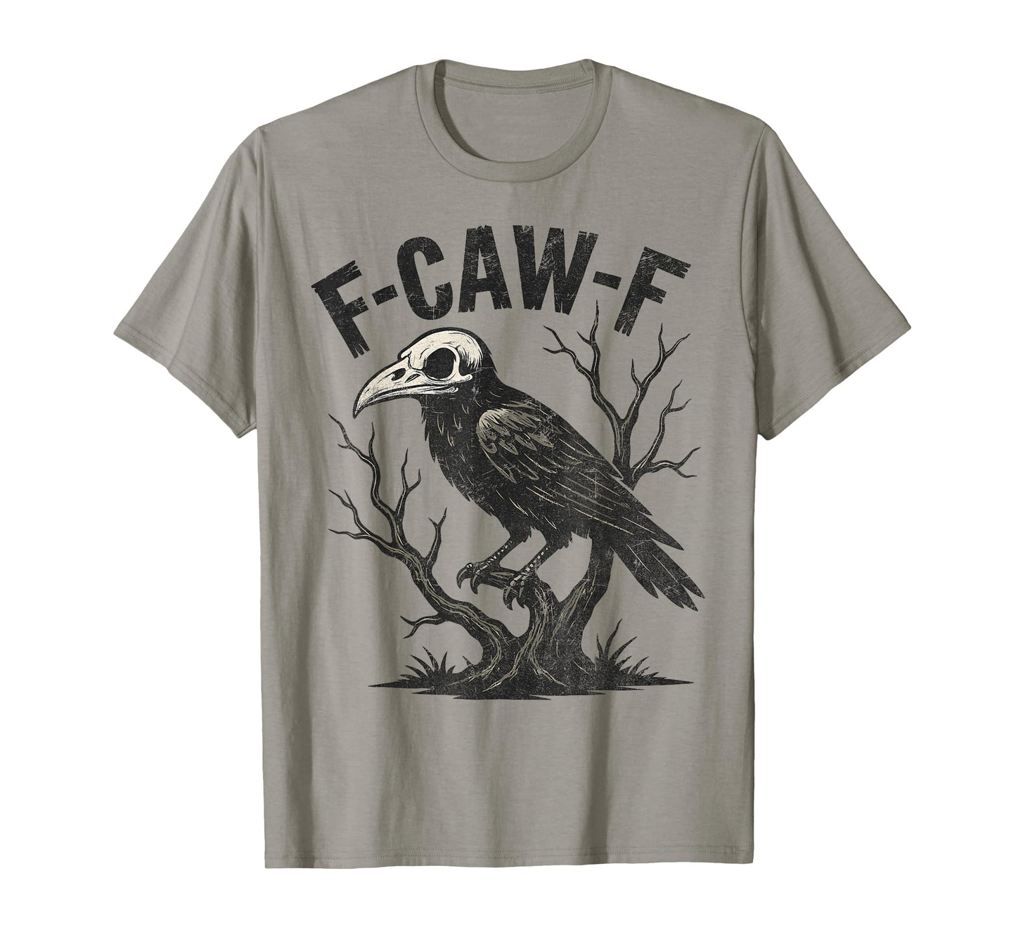 F-Caw-F Skeleton Black Bird Women Men T-Shirt