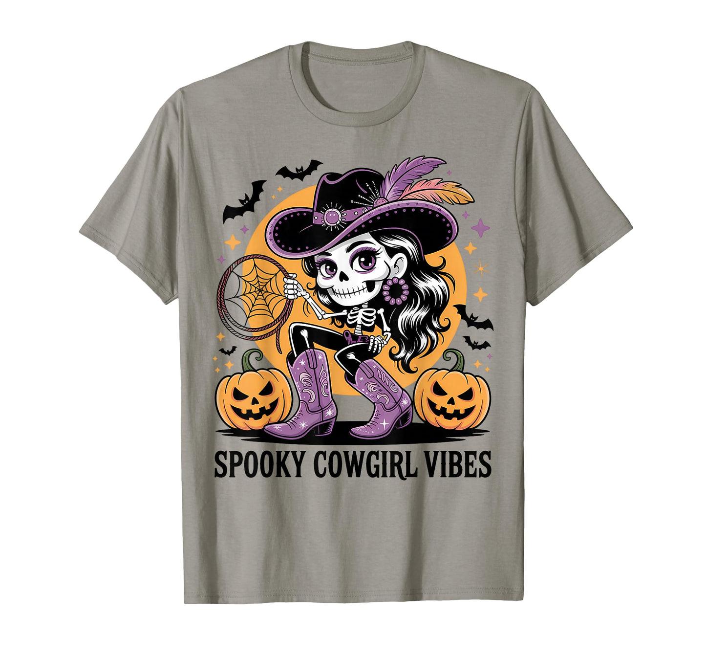 Spooky Cowgirl Vibes Halloween Costume Fun for Women T-Shirt