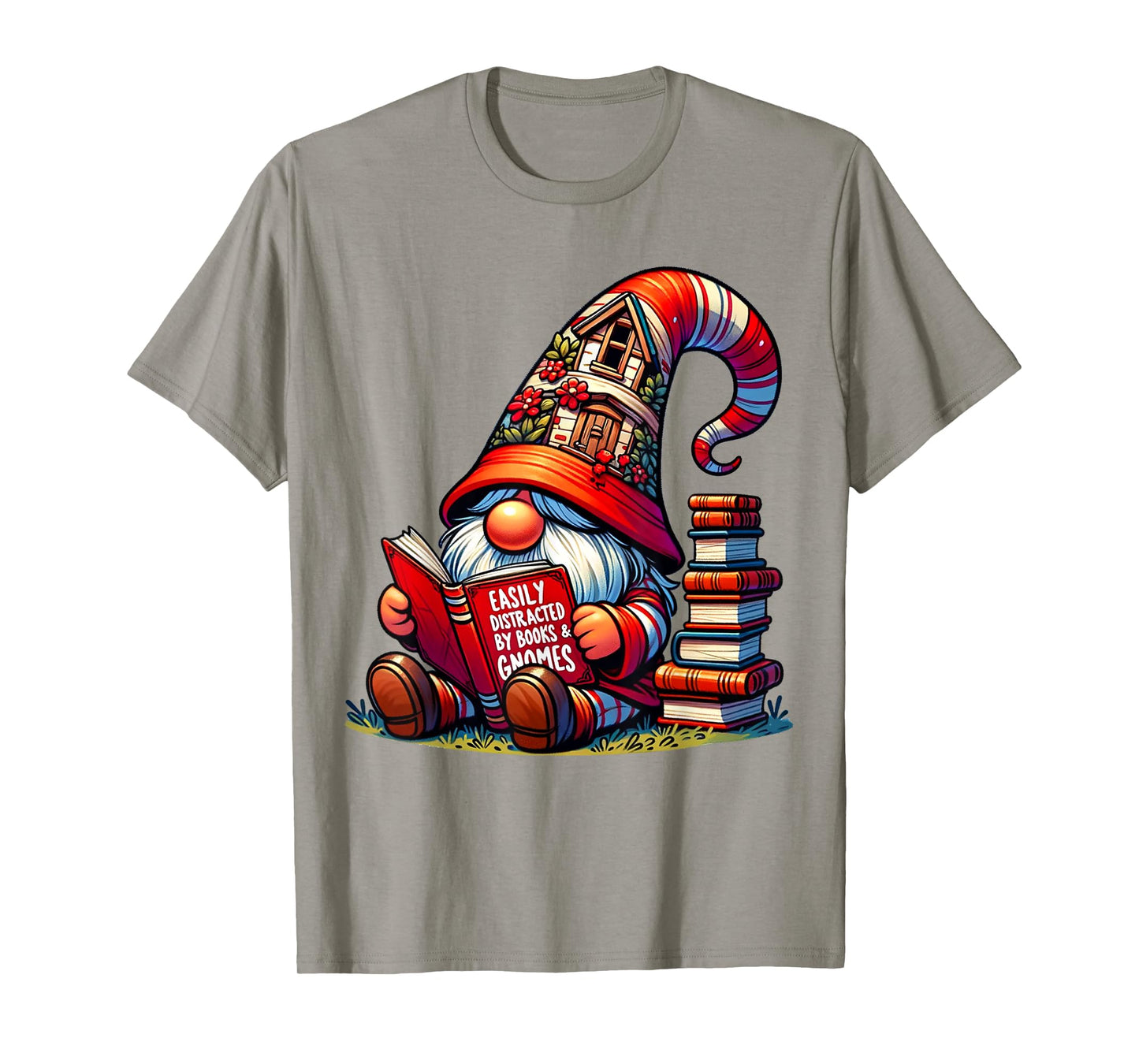 Gnome Read Reading Book Librarian Across America T-Shirt