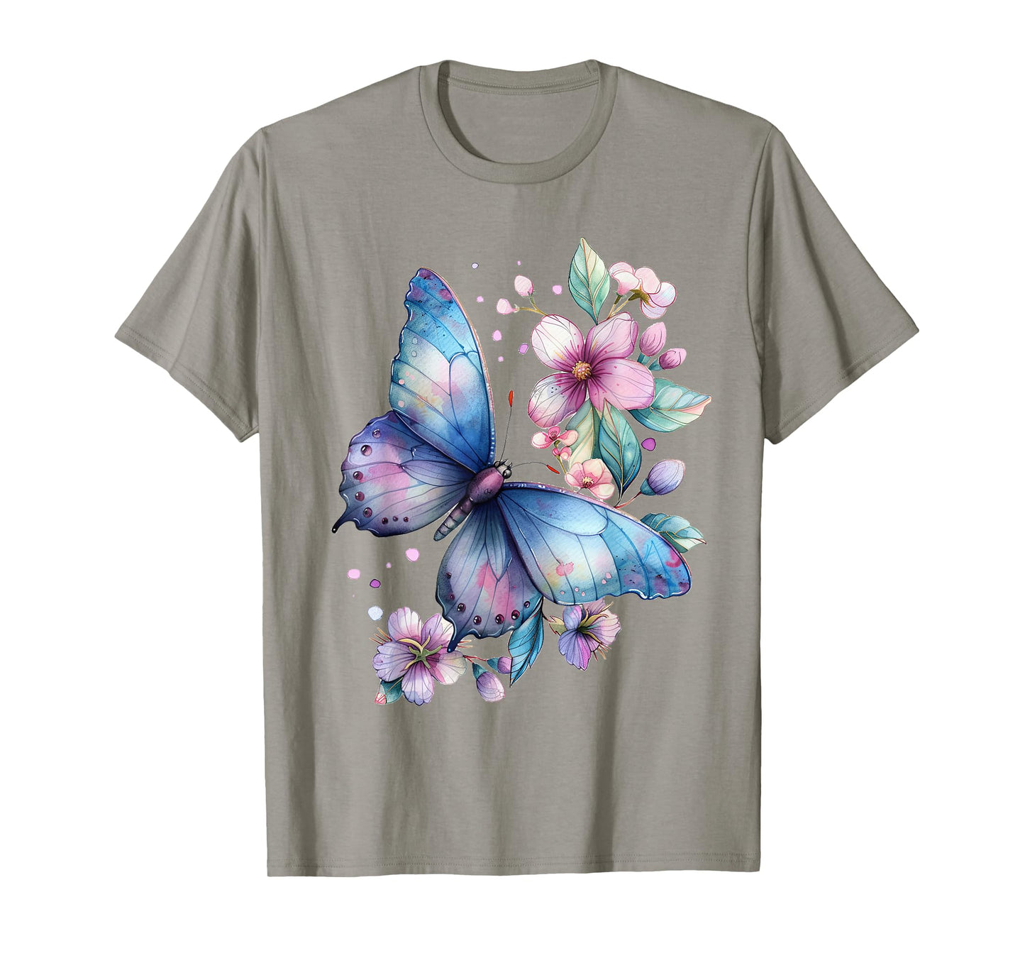 butterfly with flowers cute butterflies nature daughter T-Shirt
